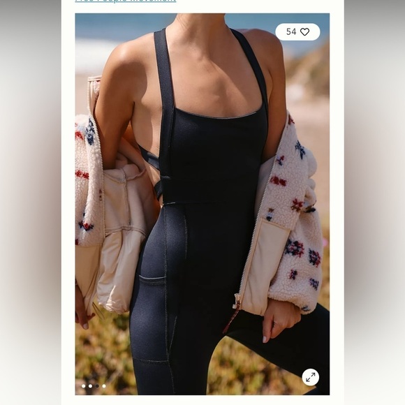 NWOT Free People Movement Back It Up Onesie - Picture 2 of 4